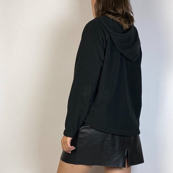 Vintage Y2K Authentic HARLEY DAVIDSON Fleece Asymmetrical Hoodie Medium to Large - Picture 2 of 12